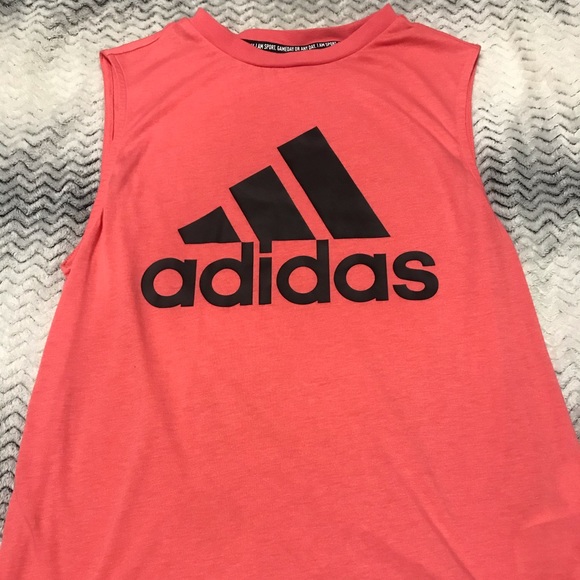 Coral Adidas Muscle Shirt - Picture 1 of 3